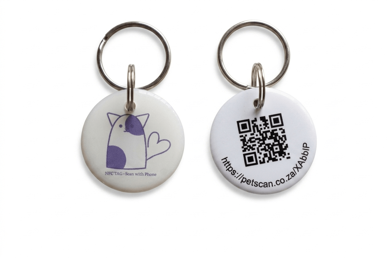 Pet Scan Smart Pet ID Tag — front and back